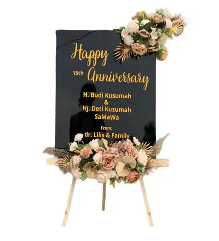 Papan Bunga Akrilik Menyancang