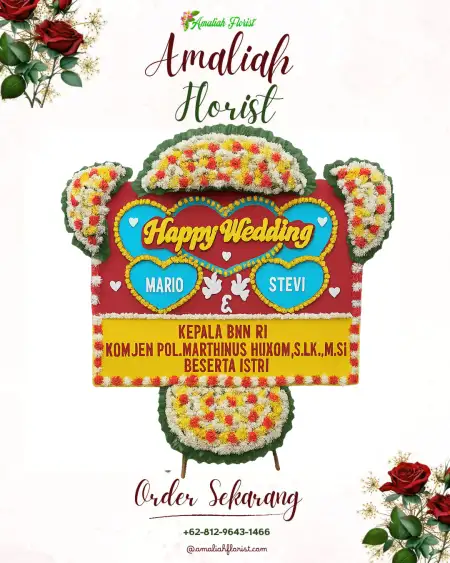 Papan Bunga Pernikahan Menyancang